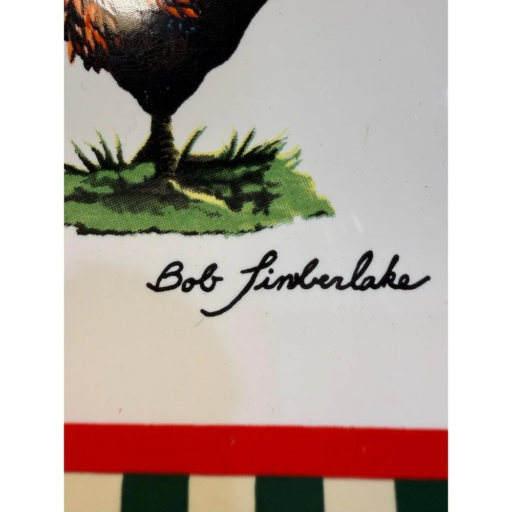 Bob‎ Timberlake Rooster Tile Plaque Set: Farmhouse Kitchen Decor